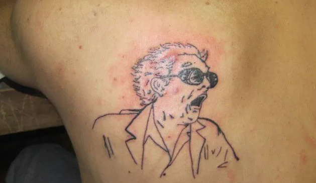 pimple on tattoo