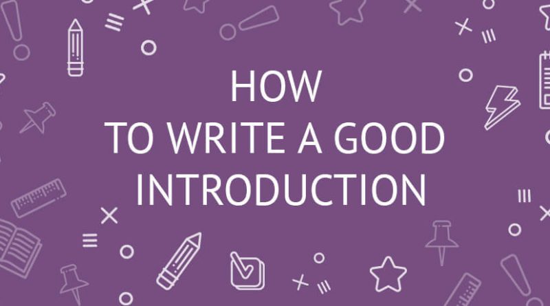 writing a decent introduction