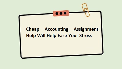 Accounting Assignment Help